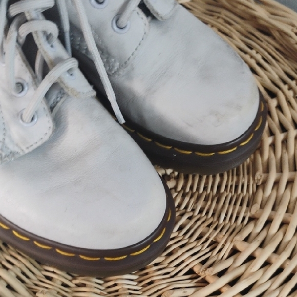 Dr. Martens 1460 Pascal Virginia White Leather Lace Up Combat Boots Size 6 / 37 - Picture 12 of 14